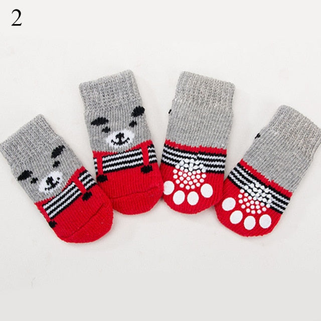 4PC Warm Dog Socks